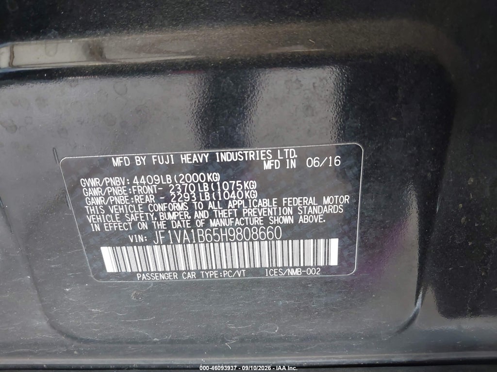 2017 Subaru WRX photo 9