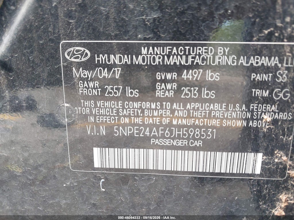 2018 Hyundai Sonata SE photo 9