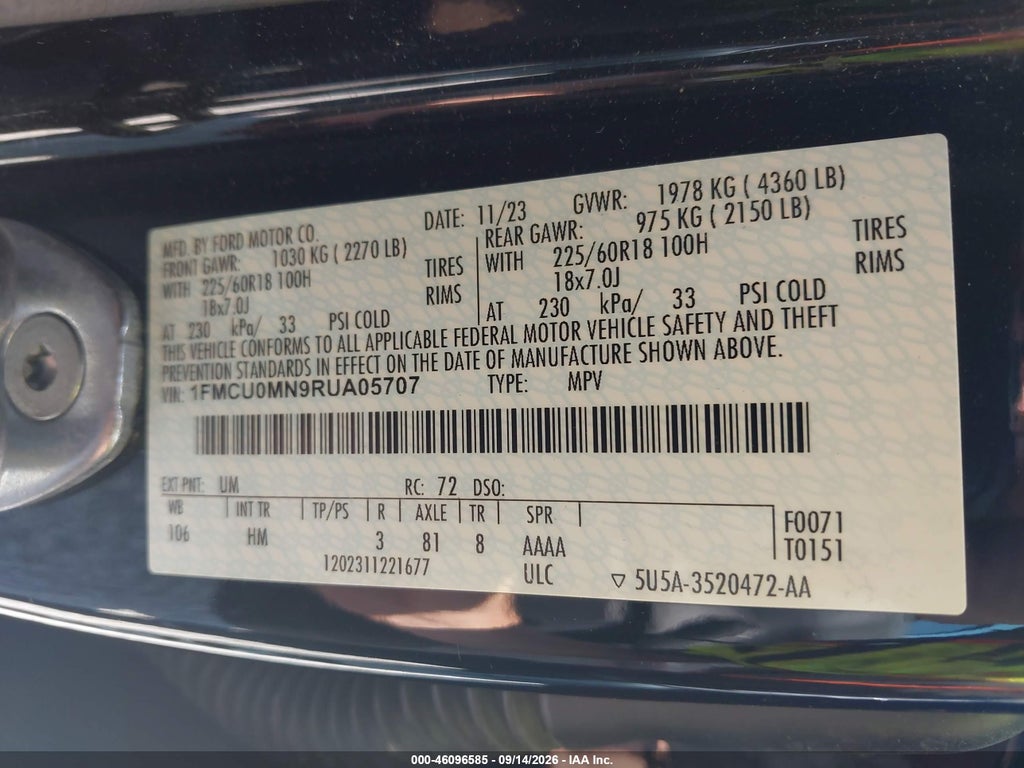 2024 Ford Escape ST-Line photo 9