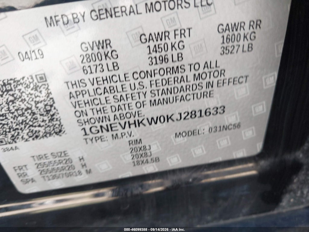 2019 Chevrolet Traverse 3LT photo 9