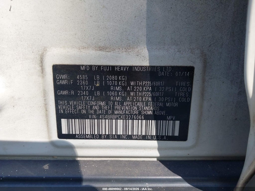 2014 Subaru Outback 2.5I Limited photo 9