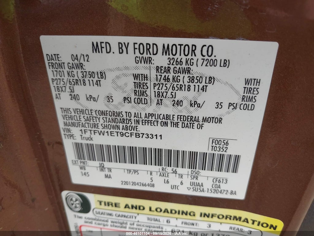2012 Ford F-150 XLT photo 9