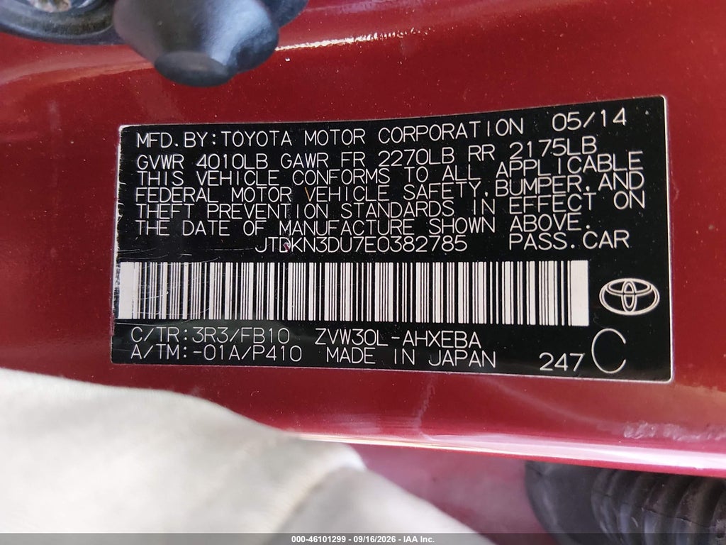 2014 Toyota Prius TWO photo 9