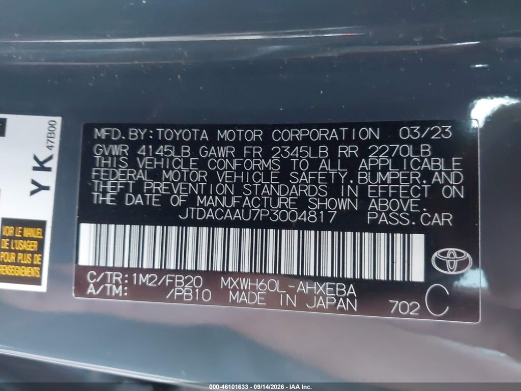 2023 Toyota Prius LE photo 9