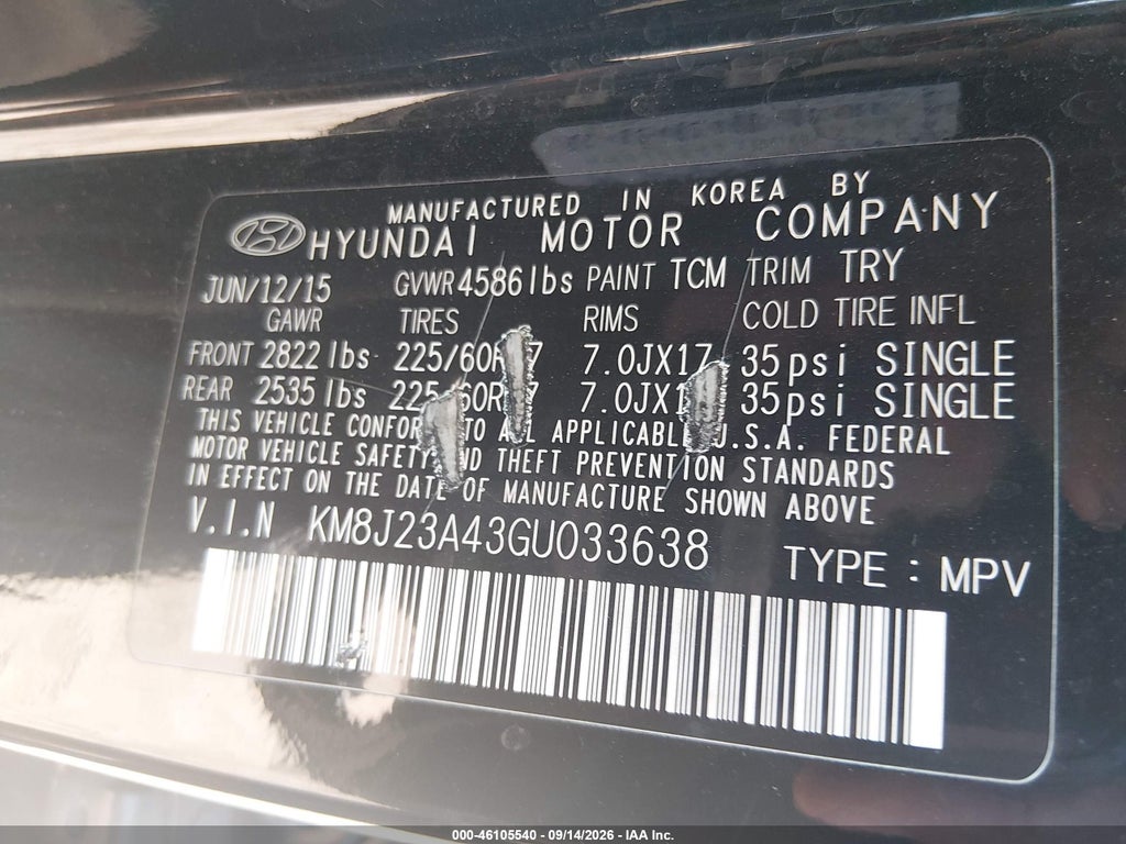 2016 Hyundai Tucson SE photo 9