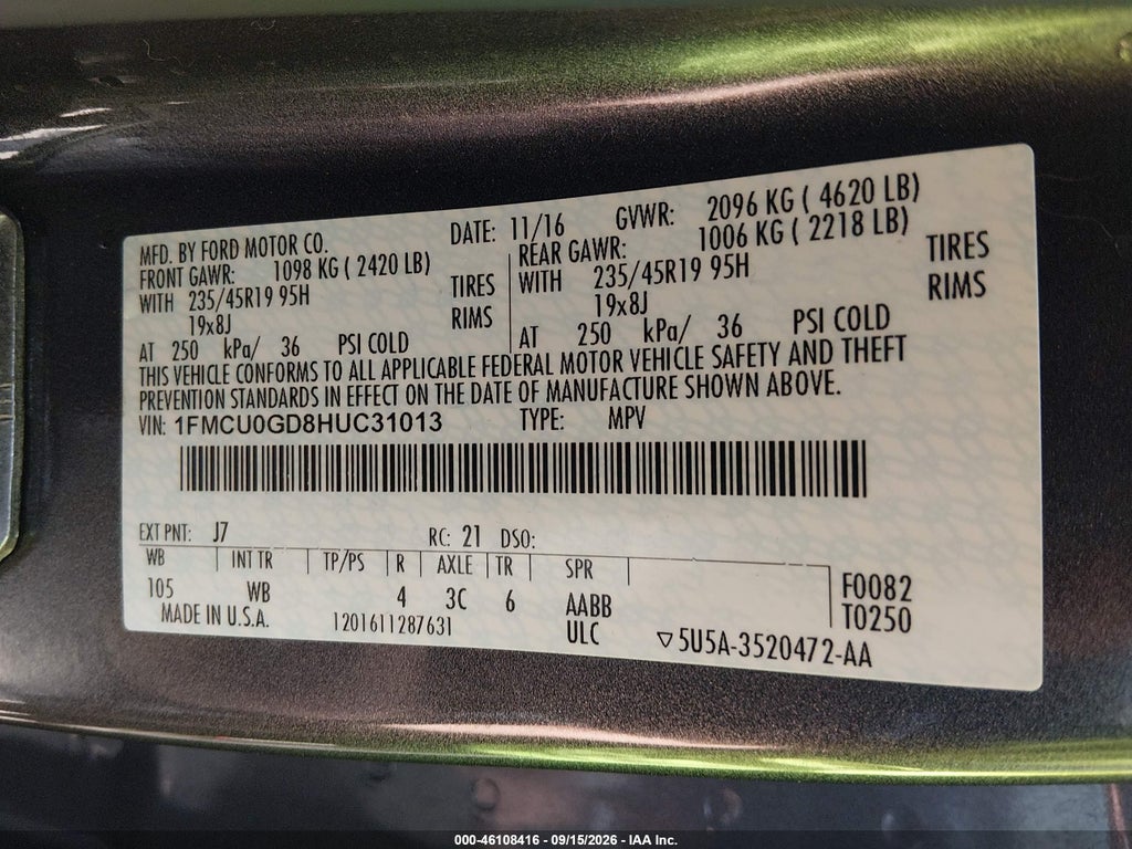 2017 Ford Escape SE photo 9