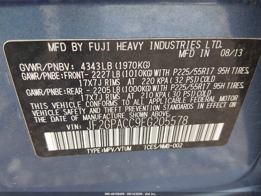 2014 Subaru XV Crosstrek 2.0I Premium photo 9