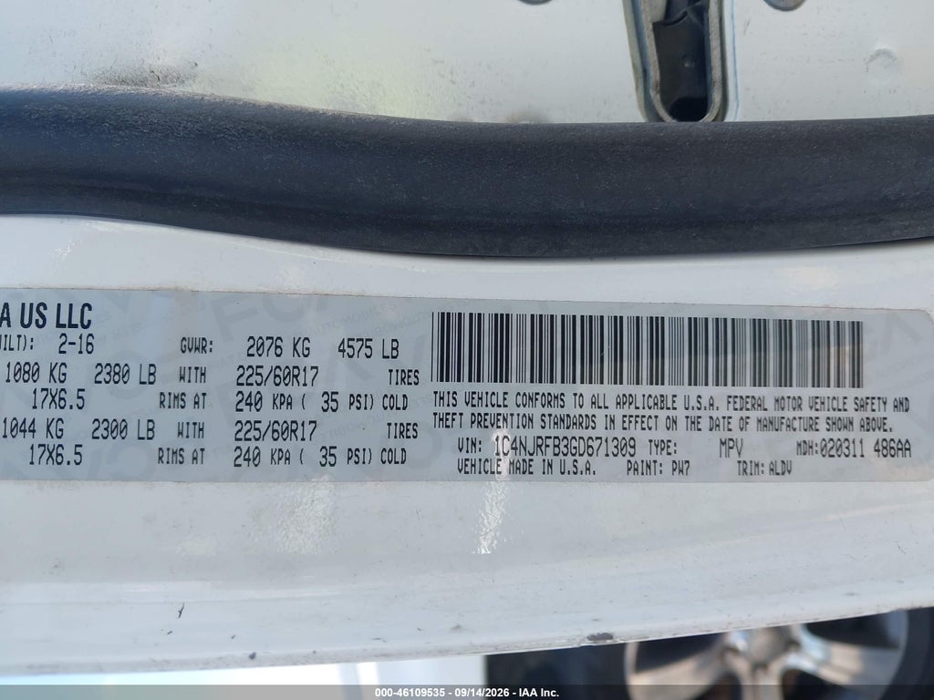 2016 Jeep Patriot High Altitude Edition photo 9