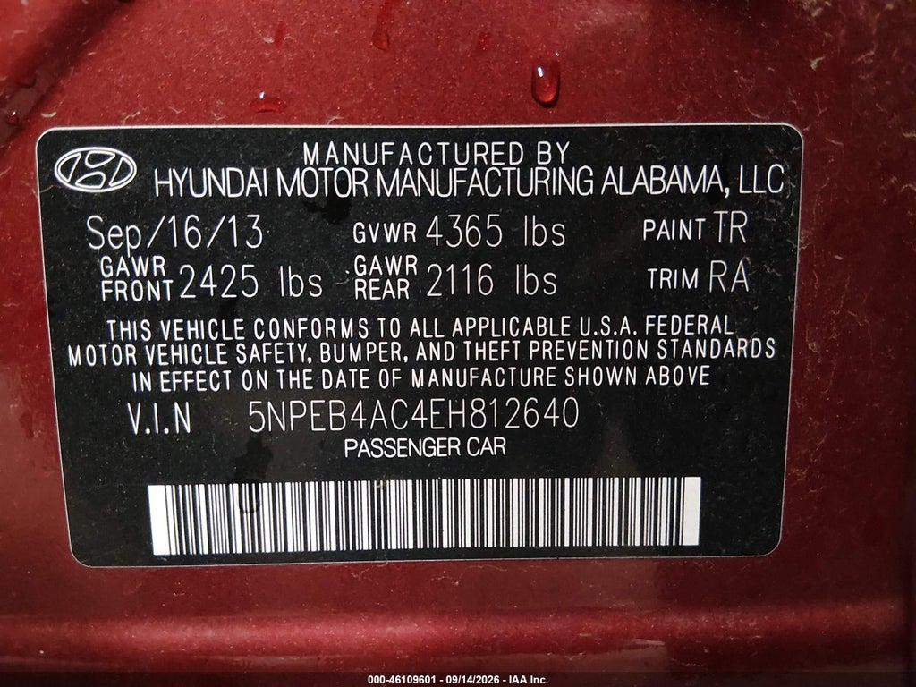 2014 Hyundai Sonata GLS photo 9