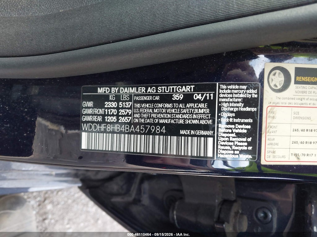 2011 Mercedes-Benz E 350 4MATIC photo 9