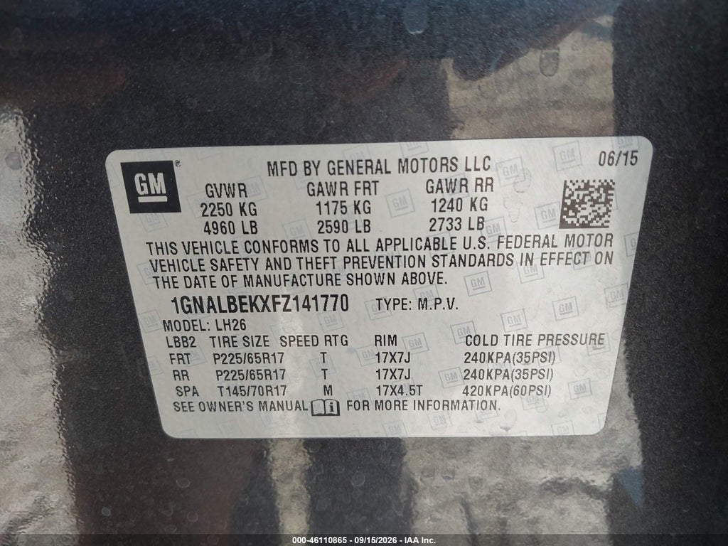 2015 Chevrolet Equinox 1LT photo 9