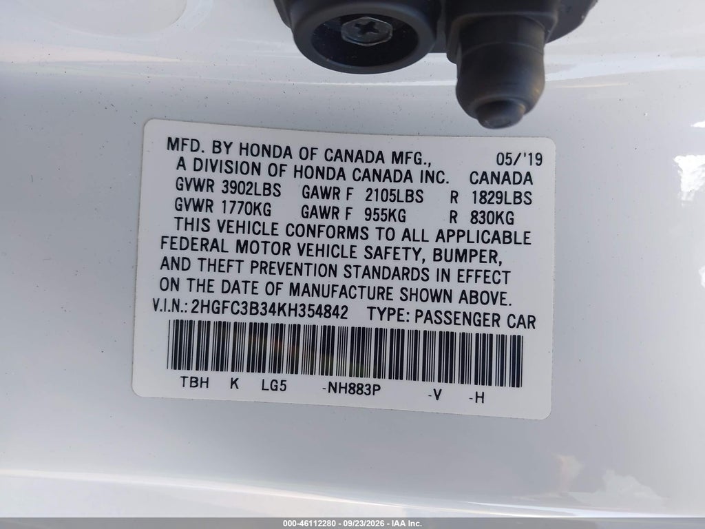 2019 Honda Civic EX photo 9