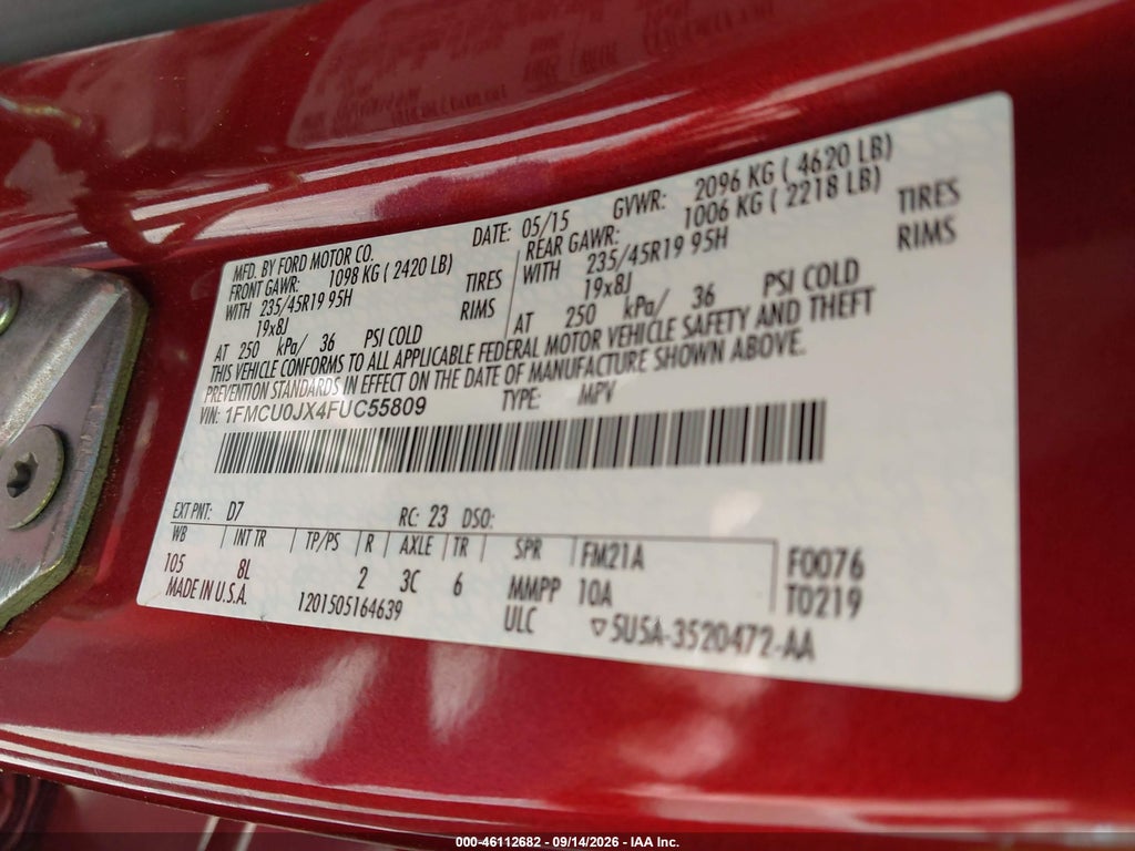 2015 Ford Escape Titanium photo 9
