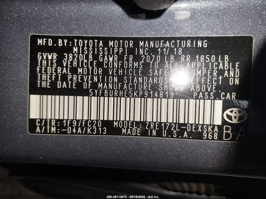 2019 Toyota Corolla SE photo 9