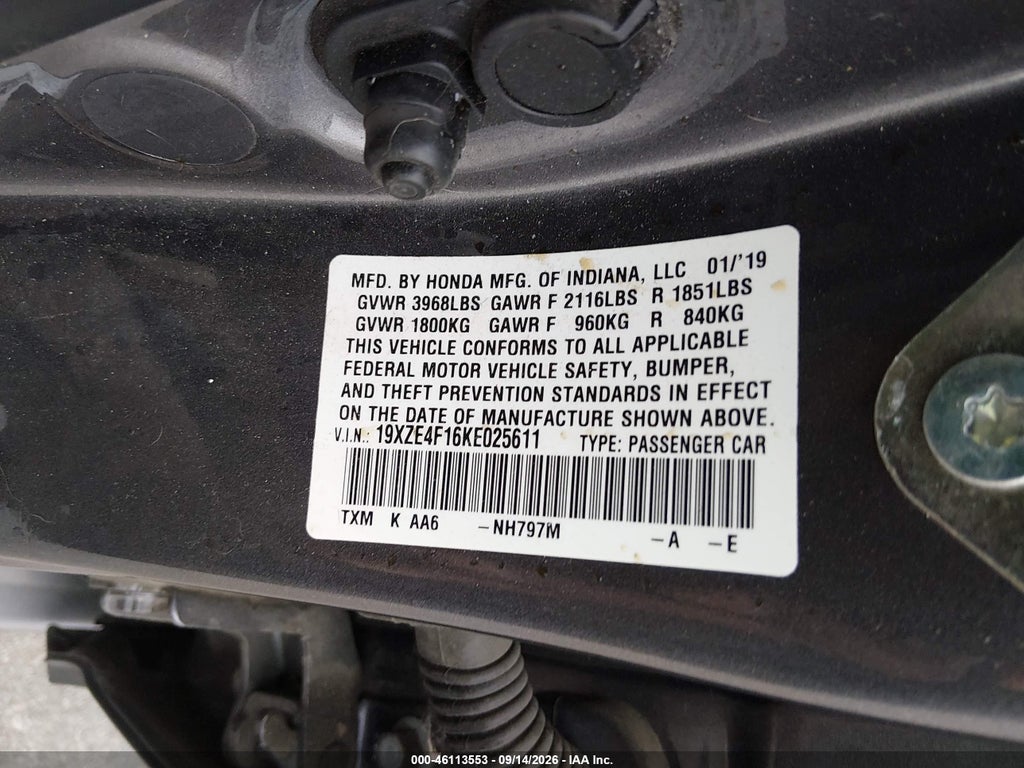 2019 Honda Insight LX photo 9
