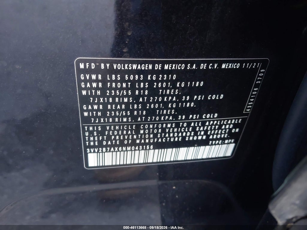 2022 Volkswagen Tiguan 2.0T SE photo 9