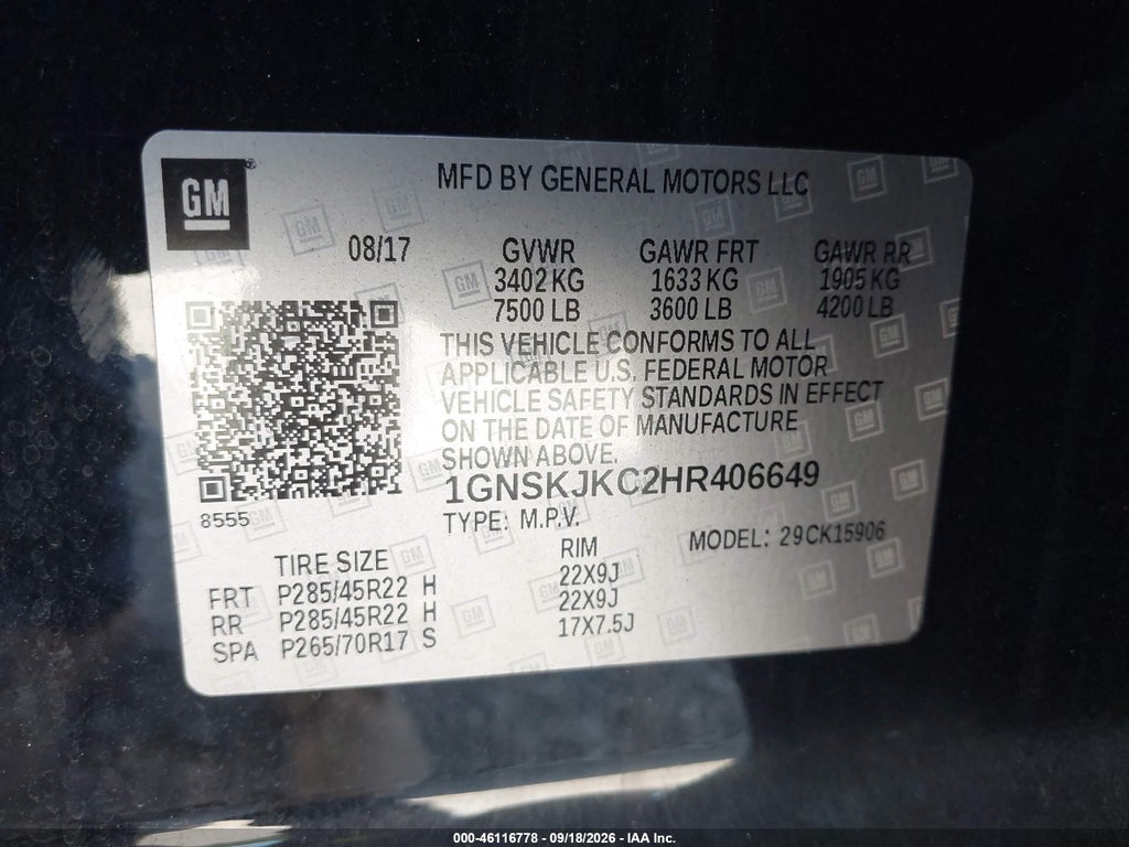 2017 Chevrolet Suburban Premier photo 9