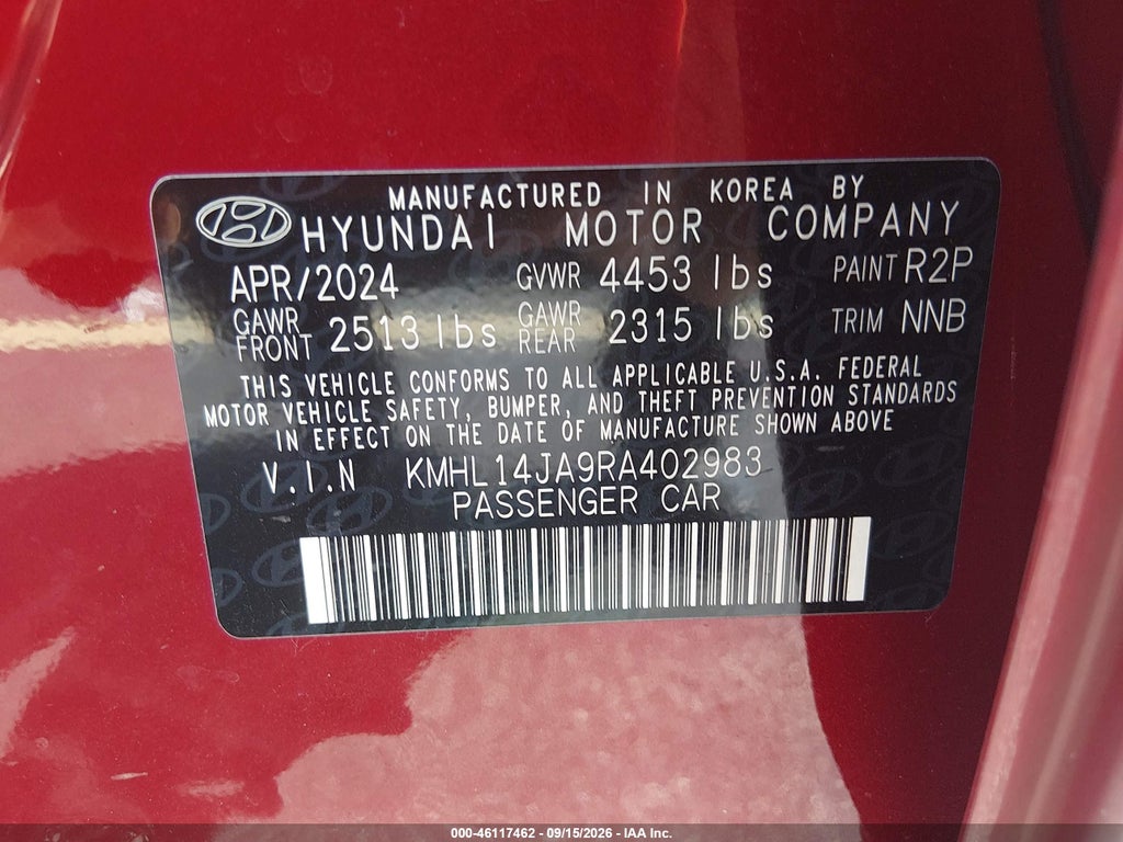 2024 Hyundai Sonata SEL photo 9