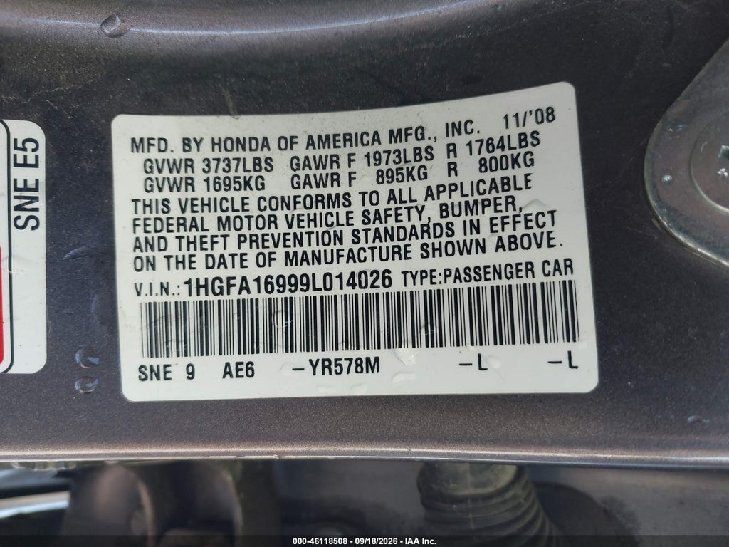 2009 Honda Civic EX-L photo 9