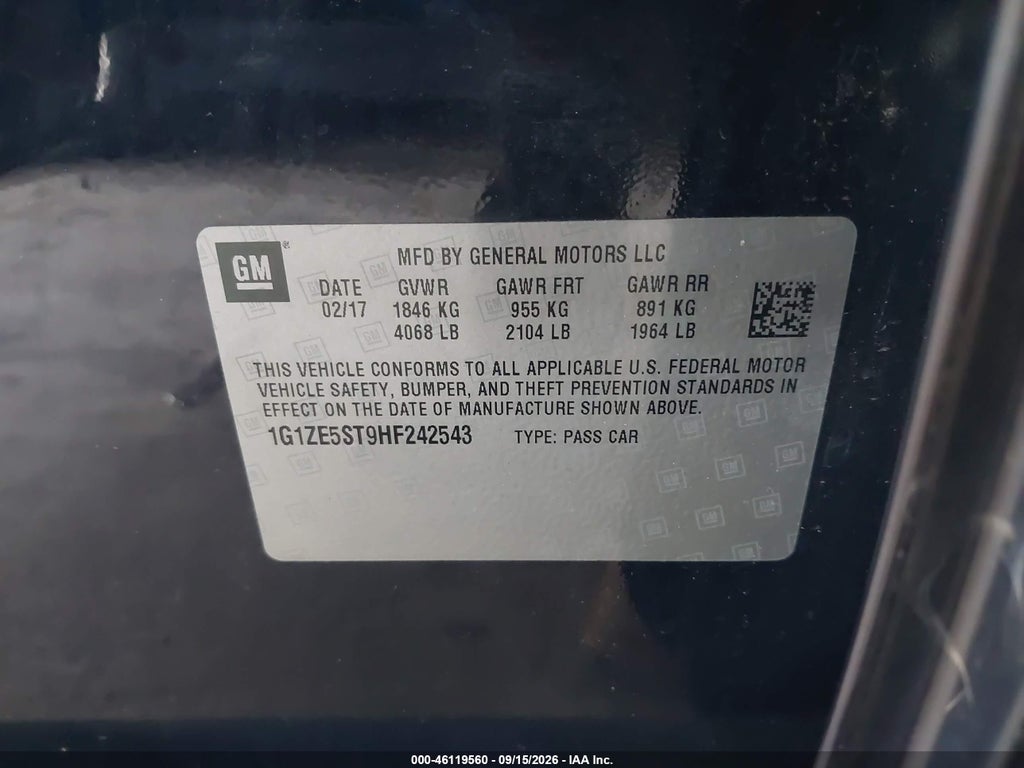 2017 Chevrolet Malibu 1LT photo 9