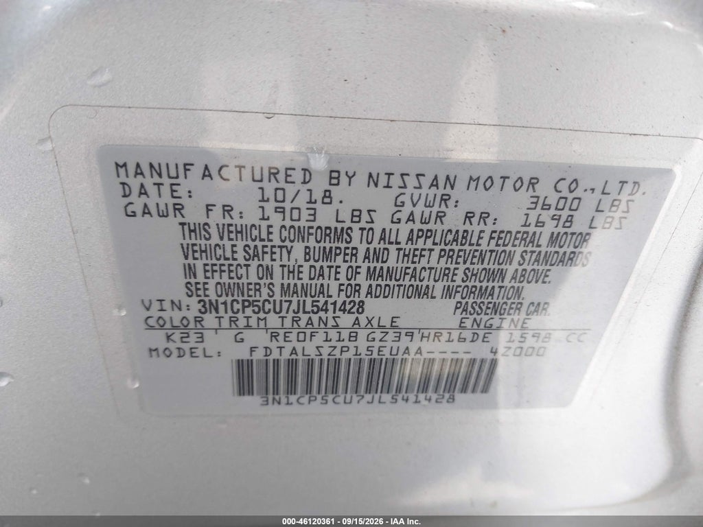 2018 Nissan Kicks SV photo 9
