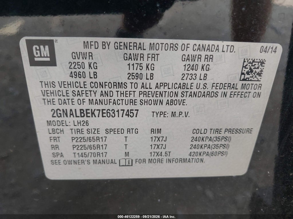 2014 Chevrolet Equinox 1LT photo 9