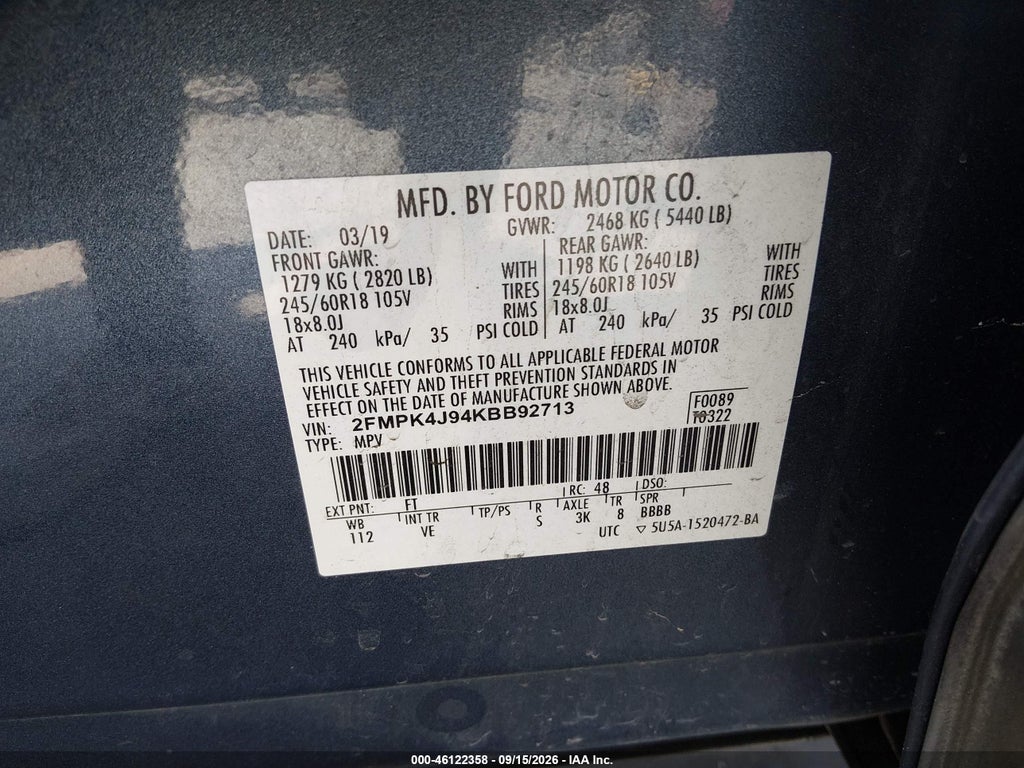 2019 Ford Edge SEL photo 9