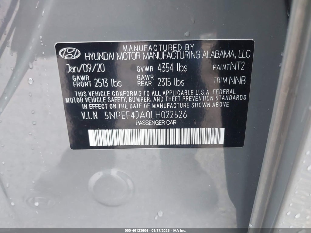 2020 Hyundai Sonata SEL photo 9