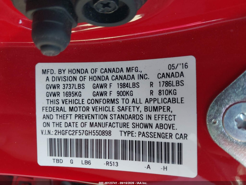 2016 Honda Civic LX photo 9