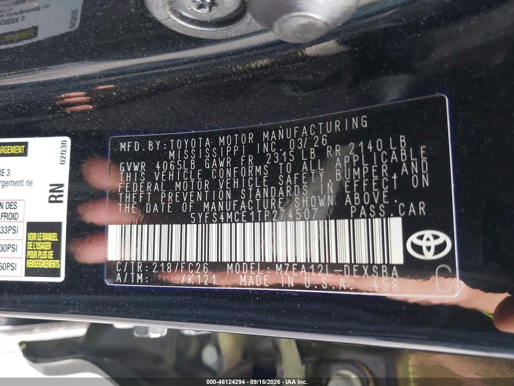 2026 Toyota Corolla SE photo 9