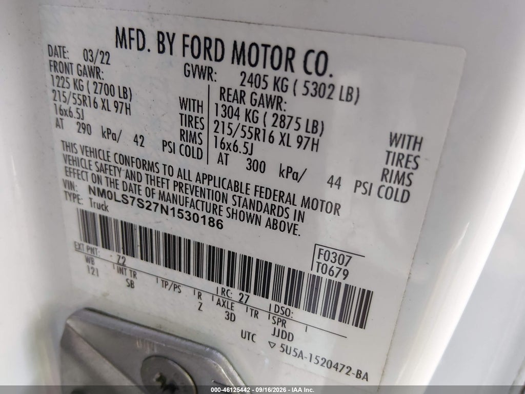 2022 Ford Transit Connect XL photo 9