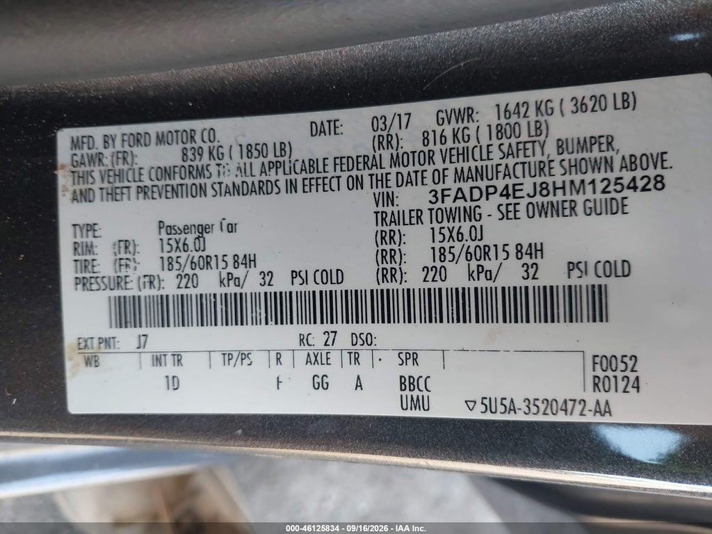 2017 Ford Fiesta SE photo 9