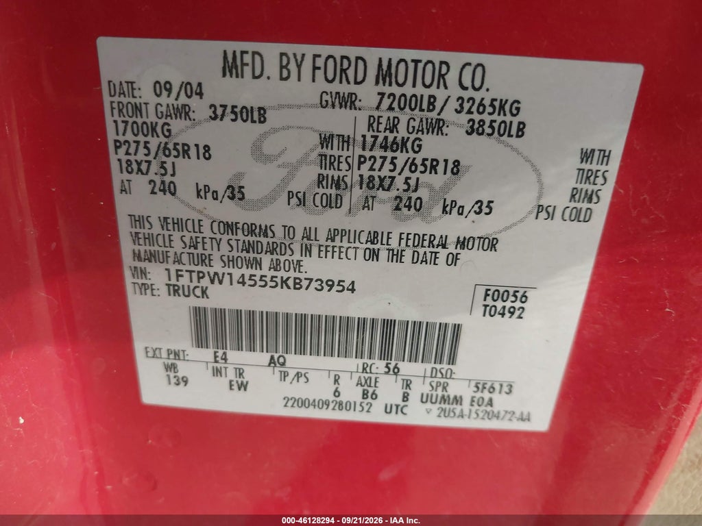 2005 Ford F-150 FX4/Lariat/XLT photo 9