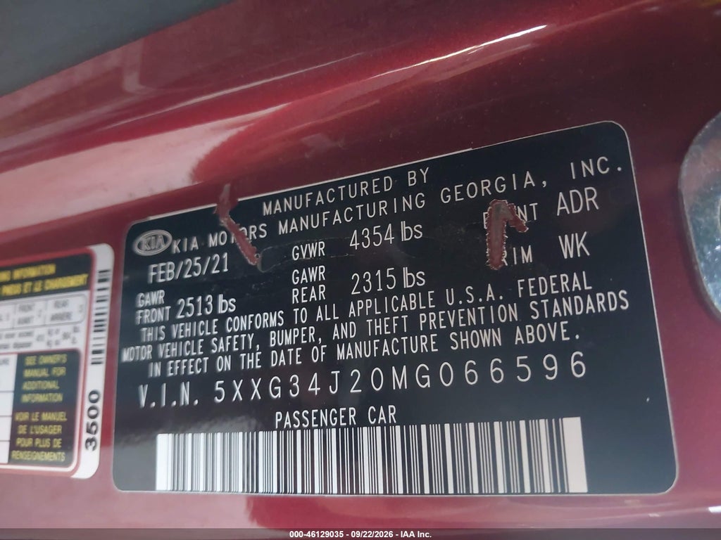 2021 Kia K5 EX photo 9