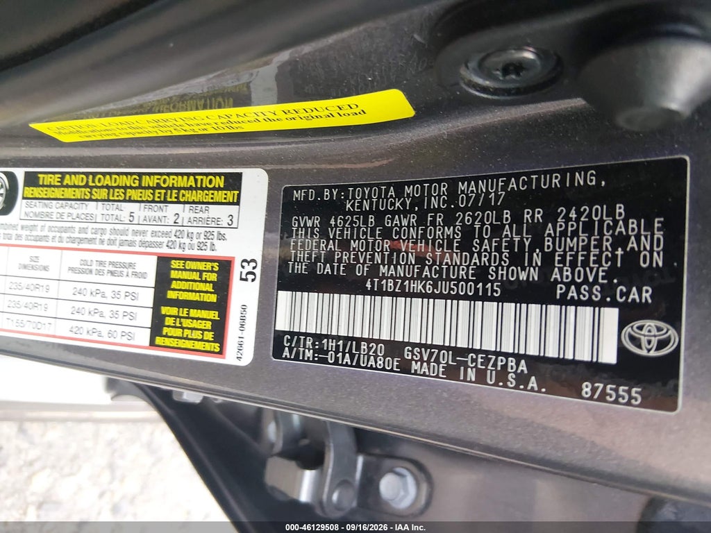 2018 Toyota Camry XSE V6 photo 9