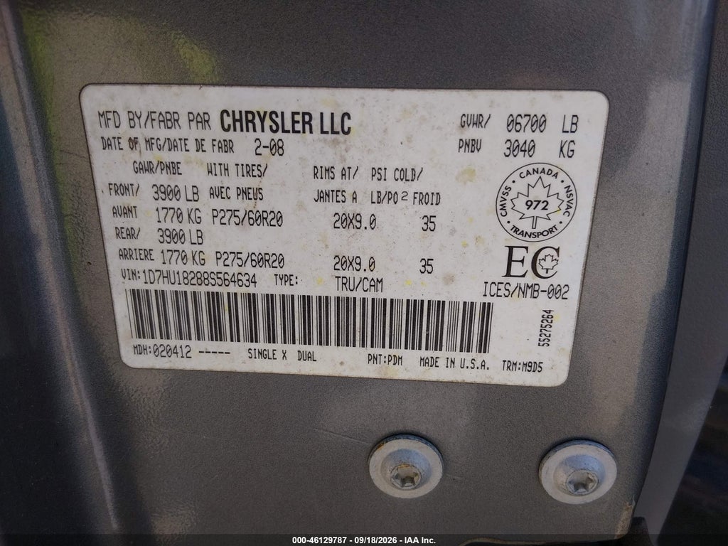 2008 Dodge RAM 1500 ST/SLT photo 9