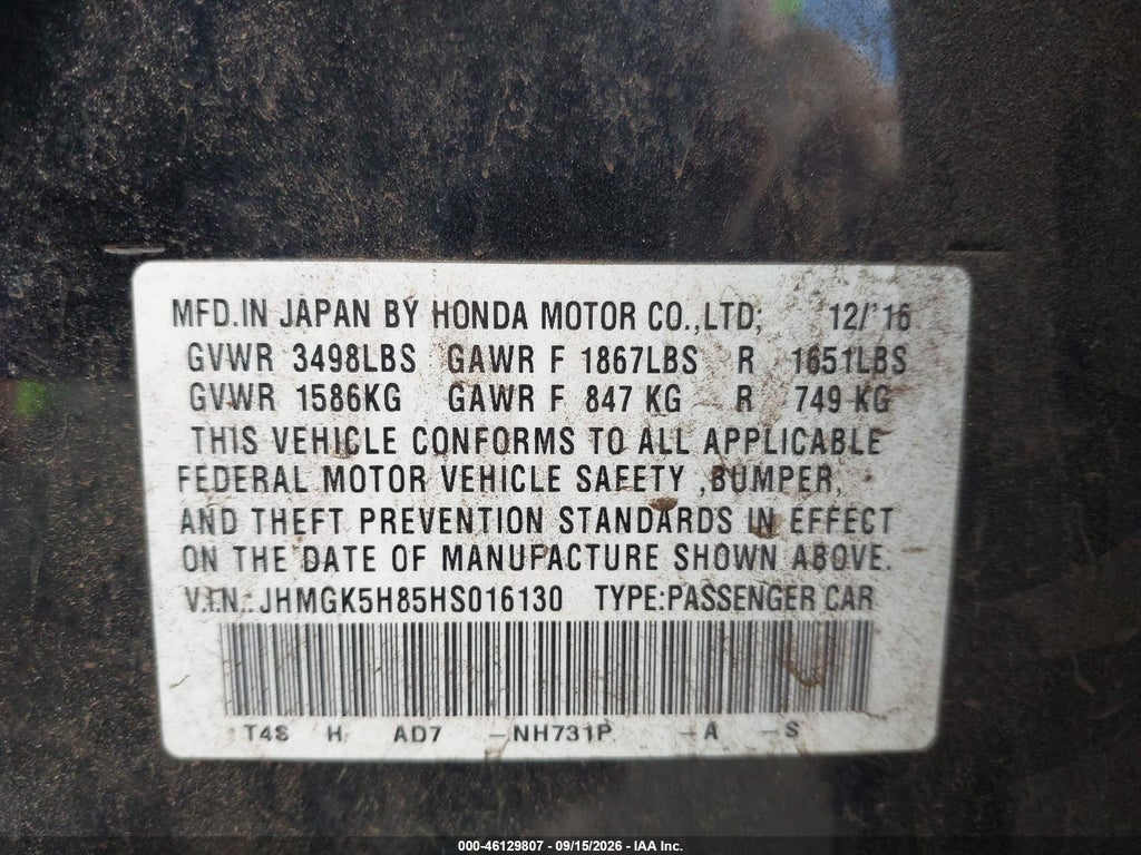 2017 Honda Fit EX-L photo 9