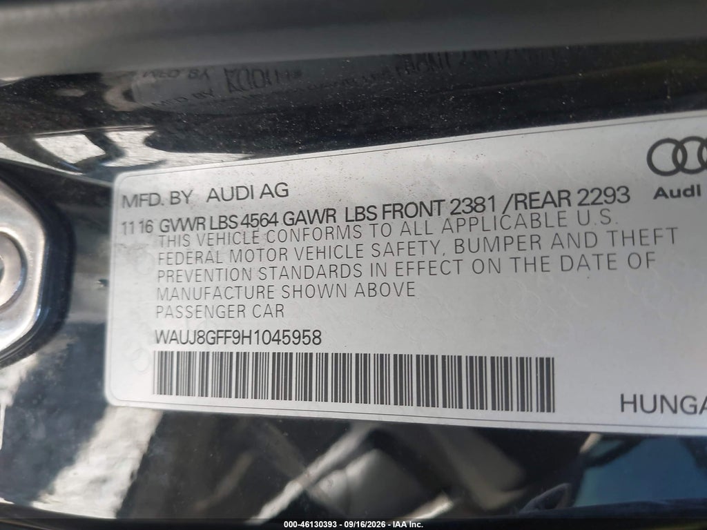 2017 Audi A3 2.0T Premium photo 9