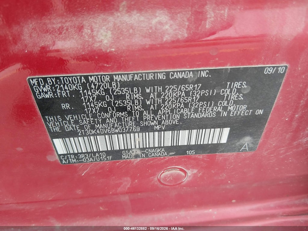 2011 Toyota RAV4 Limited V6 photo 9