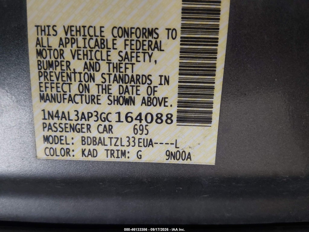 2016 Nissan Altima 2.5 SL photo 9