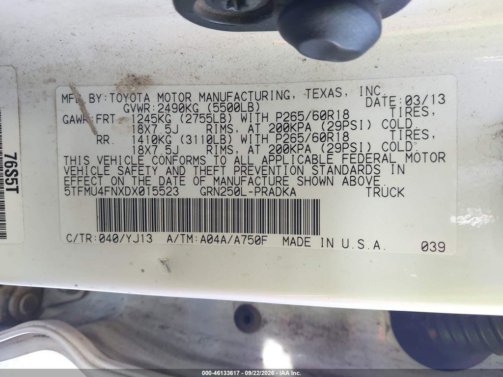 2013 Toyota Tacoma Base V6 photo 9