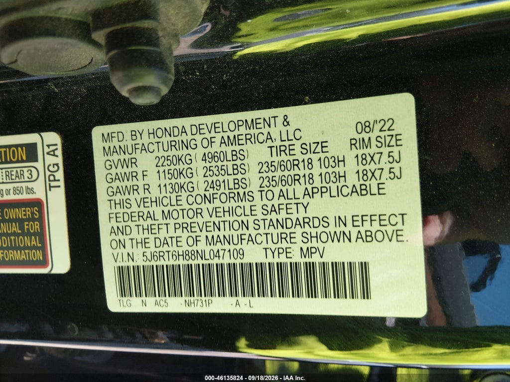 2022 Honda CR-V Hybrid EX-L photo 9
