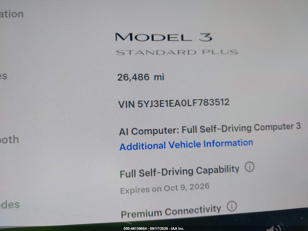 2020 Tesla Model 3 Standard Range Plus Rear-Wheel Drive/Standard Range Rear-Wheel Drive photo 7