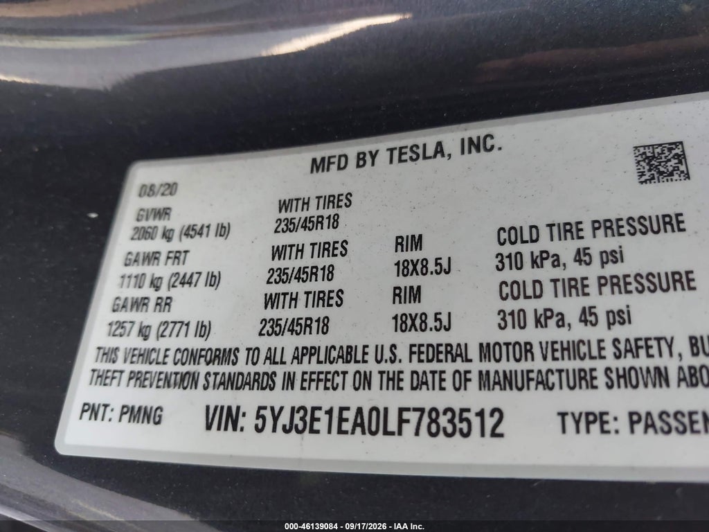 2020 Tesla Model 3 Standard Range Plus Rear-Wheel Drive/Standard Range Rear-Wheel Drive photo 9