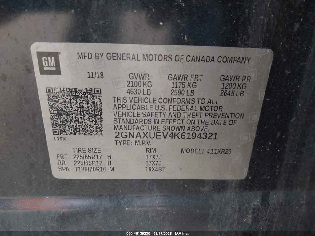 2019 Chevrolet Equinox LT photo 9