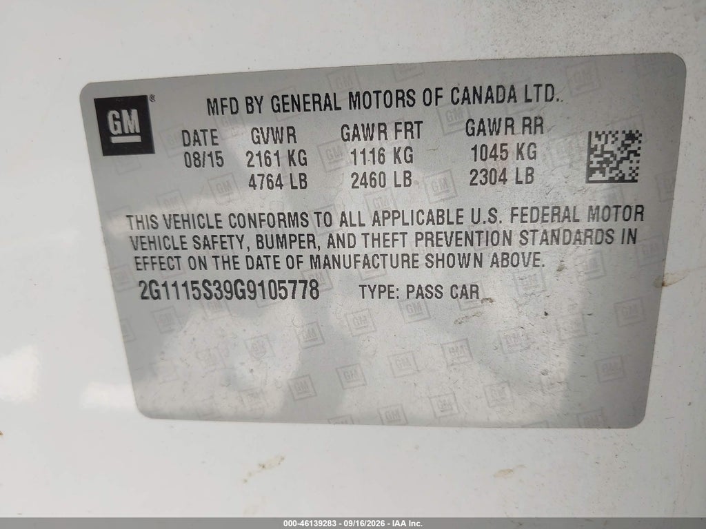 2016 Chevrolet Impala 2LT photo 9