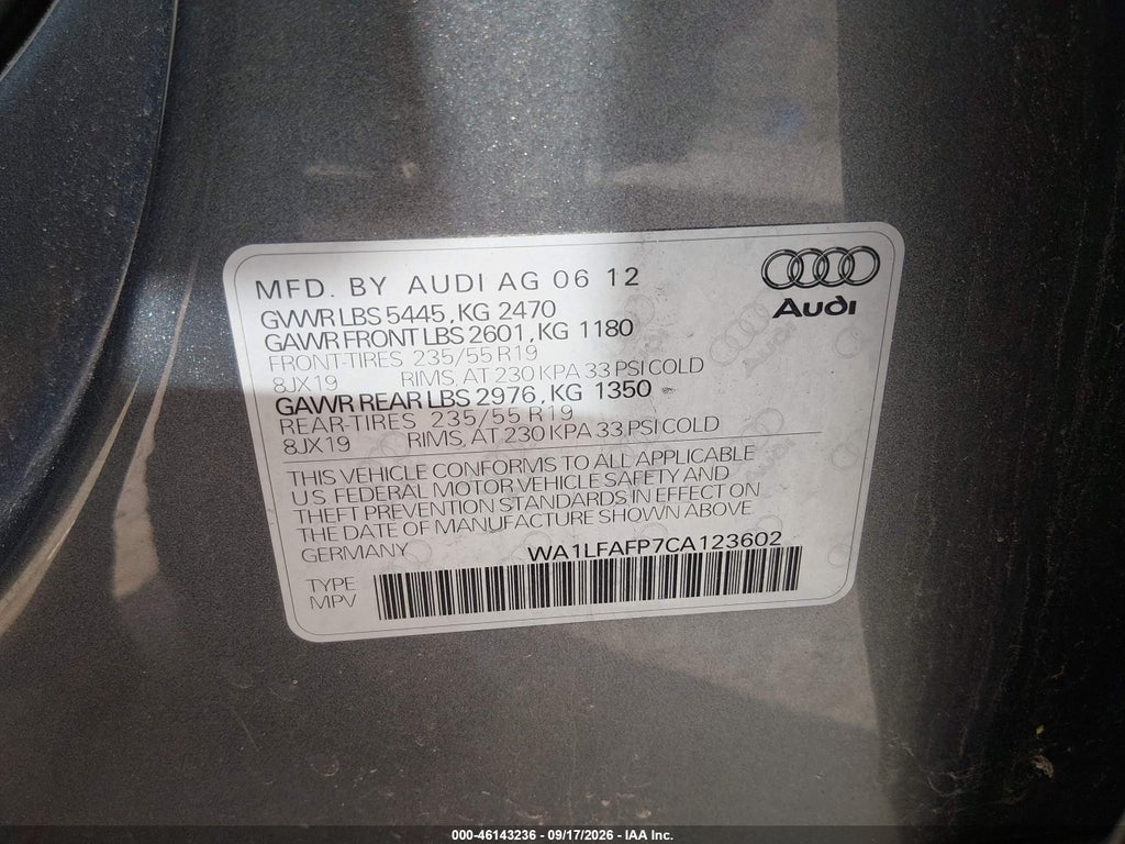 2012 Audi Q5 2.0T Premium photo 9