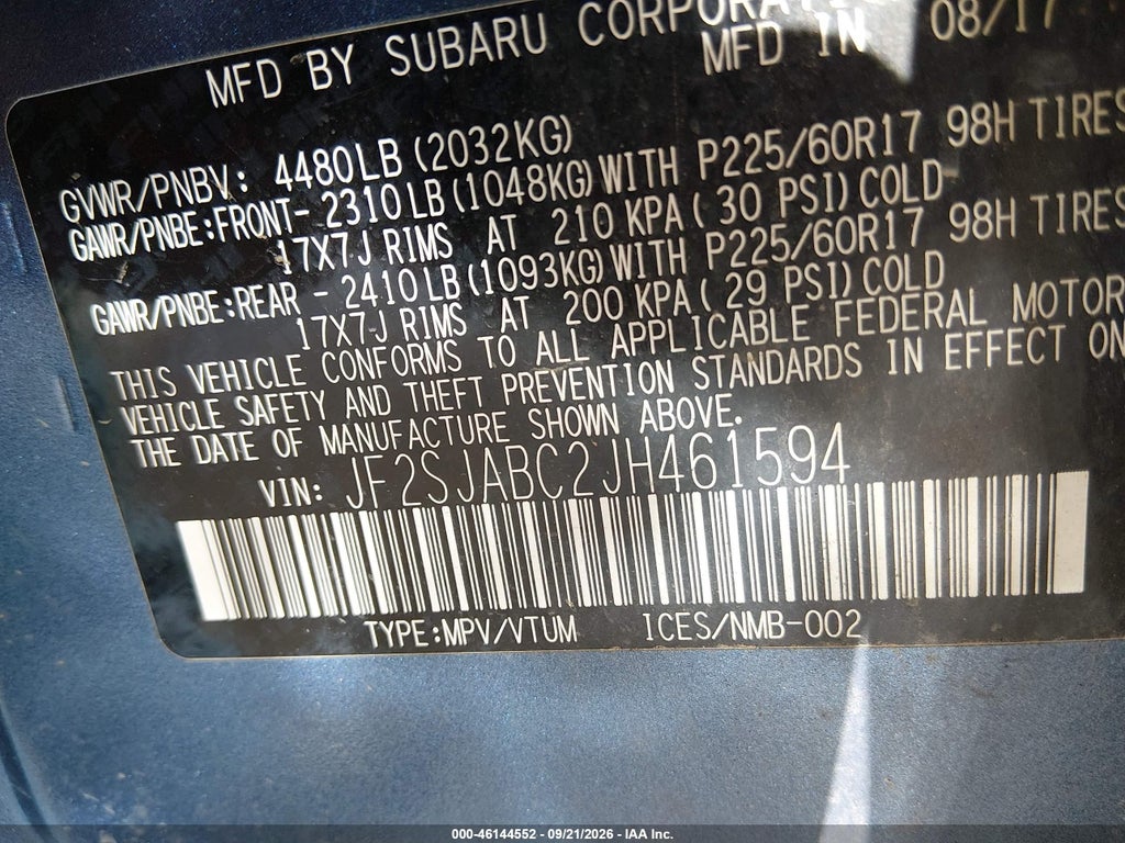 2018 Subaru Forester 2.5I photo 9