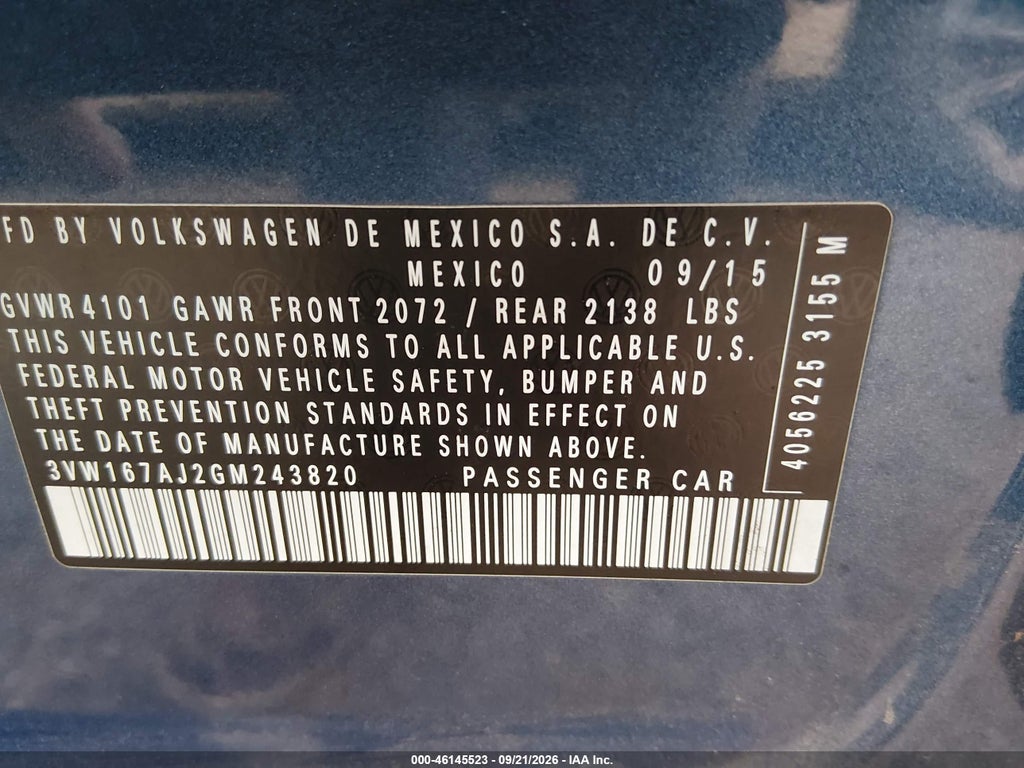 2016 Volkswagen Jetta 1.4T S photo 9