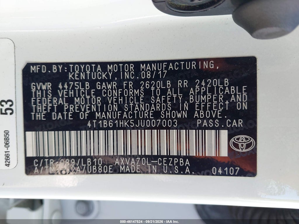 2018 Toyota Camry XSE photo 9